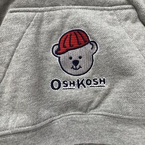 Vintage OshKosh N'Gosh Trusts Tide 1/4 Zip Gray Bear Sweatshirt 12 Months Boys